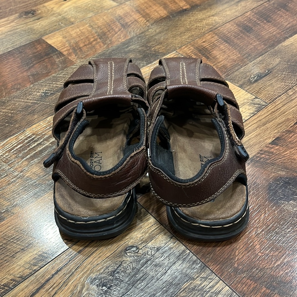 Dr. Scholl's Dark Brown Men's Sandals - Picture 2 of 7
